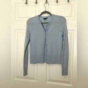 AQUA Cashmere Cardigan Blue